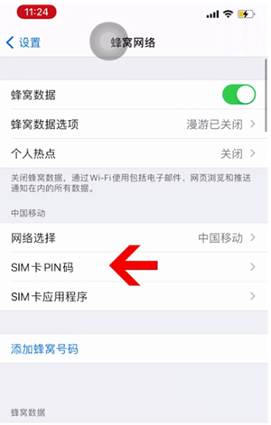 白城苹果14维修网分享如何给iPhone14的SIM卡设置密码 