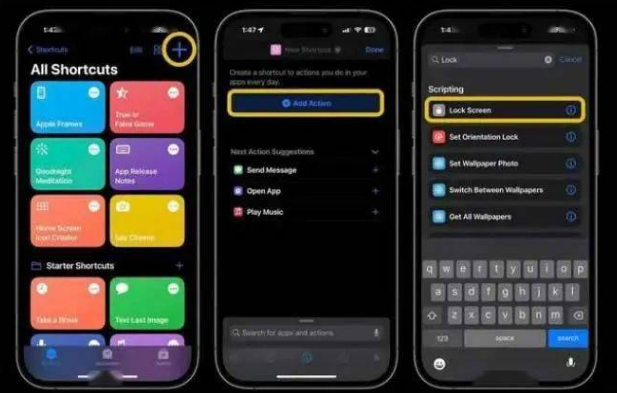 白城苹果14锁屏维修店分享iPhone14升级iOS16.4后如何创建锁屏快捷方式 