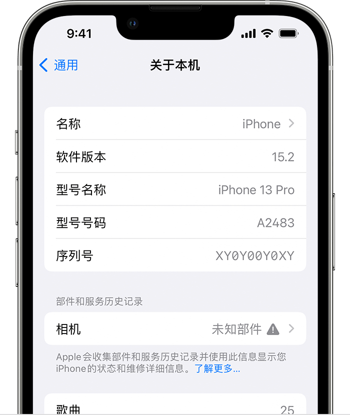 白城苹果维修分享iPhone 出现提示相机“未知部件”是什么原因？ 